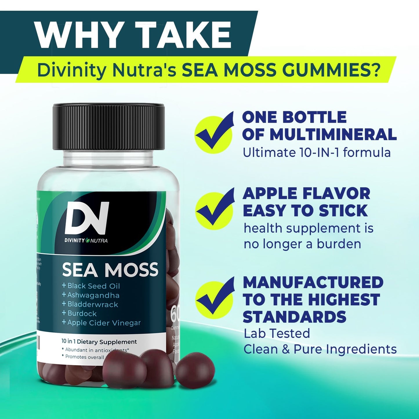 Sea Moss Gummies - Divinity Nutra