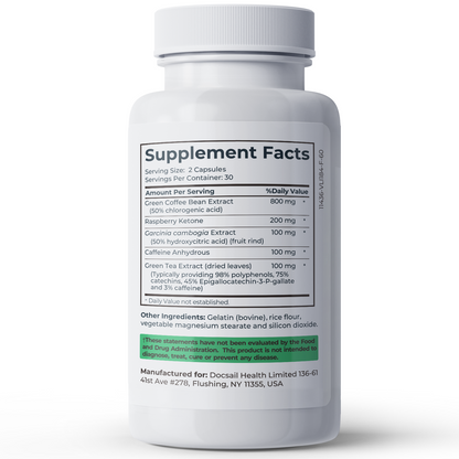 Green Coffee Bean Extract Supplement