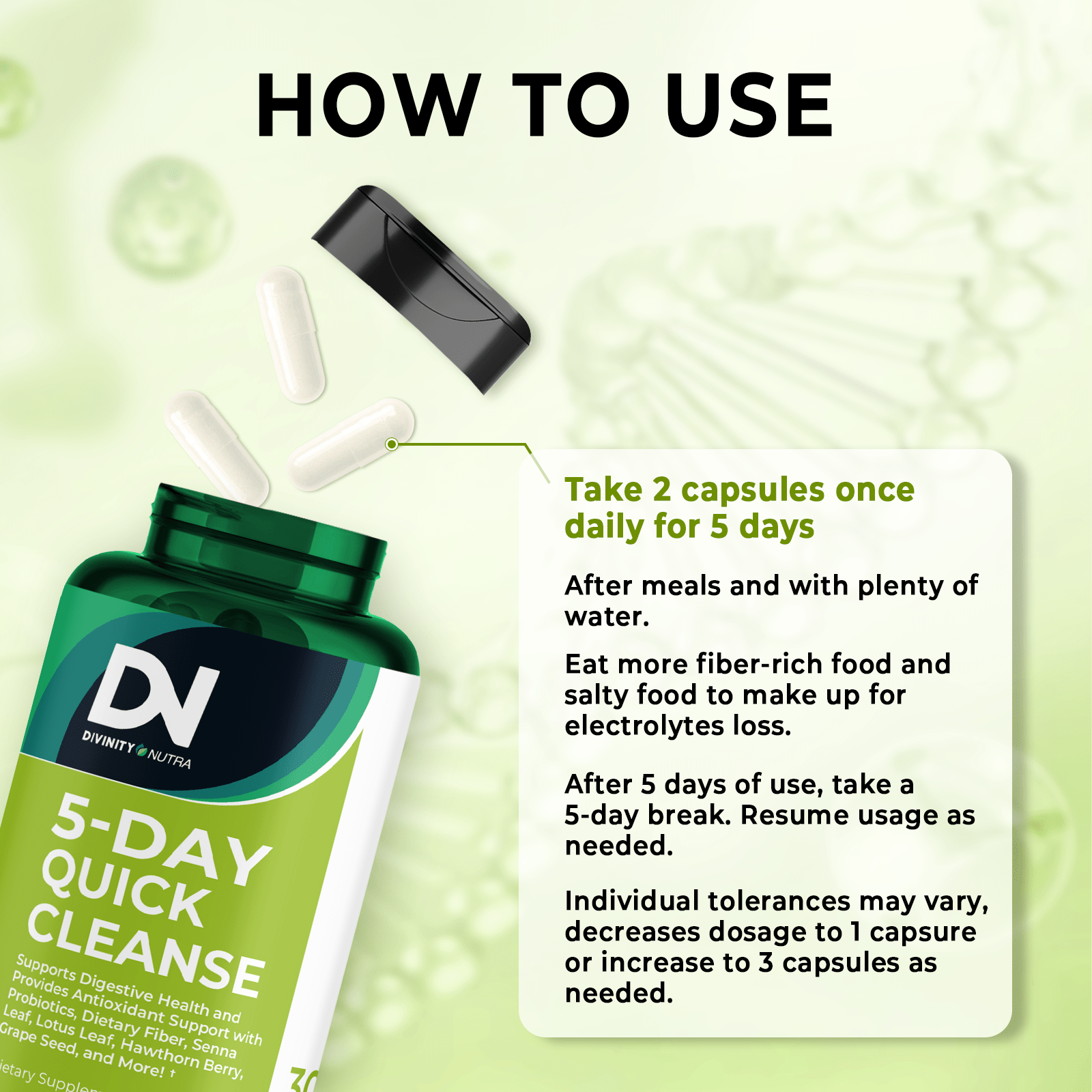 5 Day Quick Cleanse Supplement - Divinity Nutra