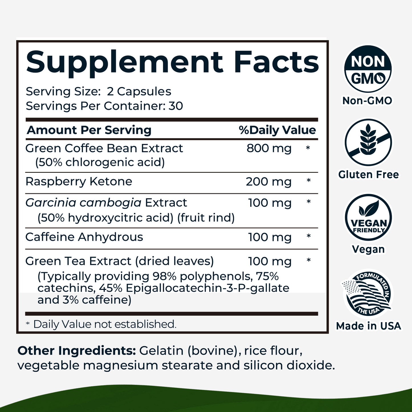 Green Coffee Bean Extract Supplement