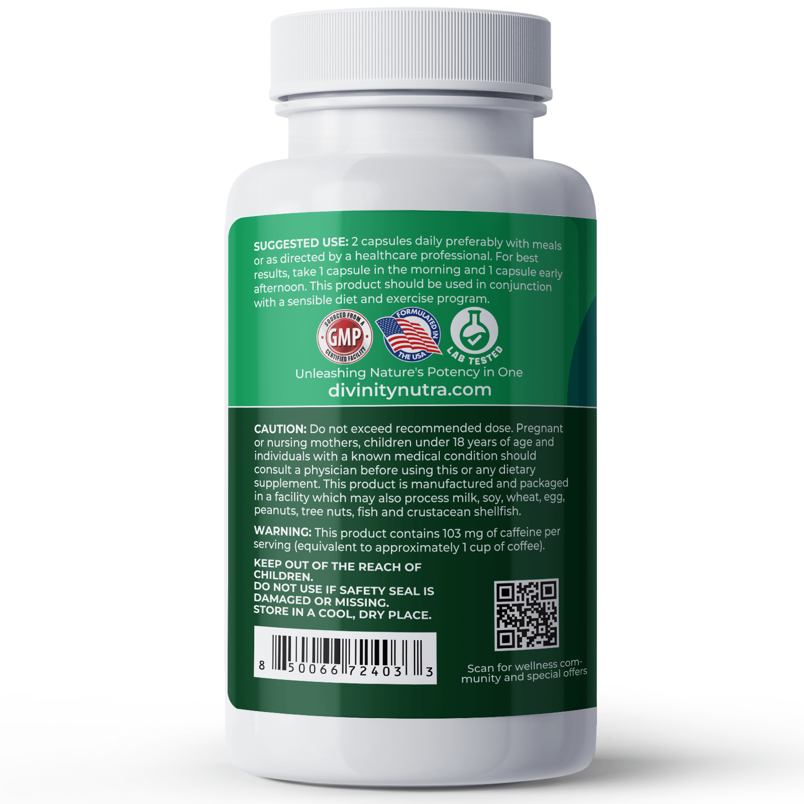 Green Coffee Bean Extract Supplement - Divinity Nutra